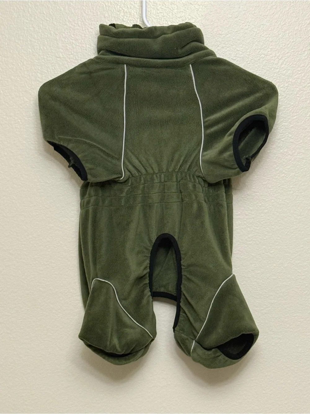 Mihachi Olive Green Fleece Dog Jacket/Onesie – Size M